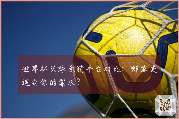 世界杯买球竞猜平台对比：哪家更适合你的需求？
